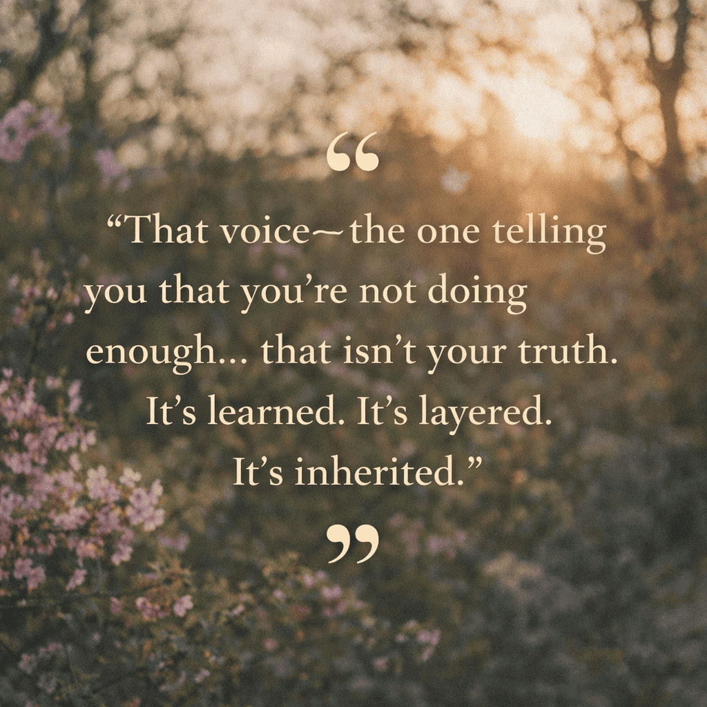 Inspirational quote about self-worth and inner voice.