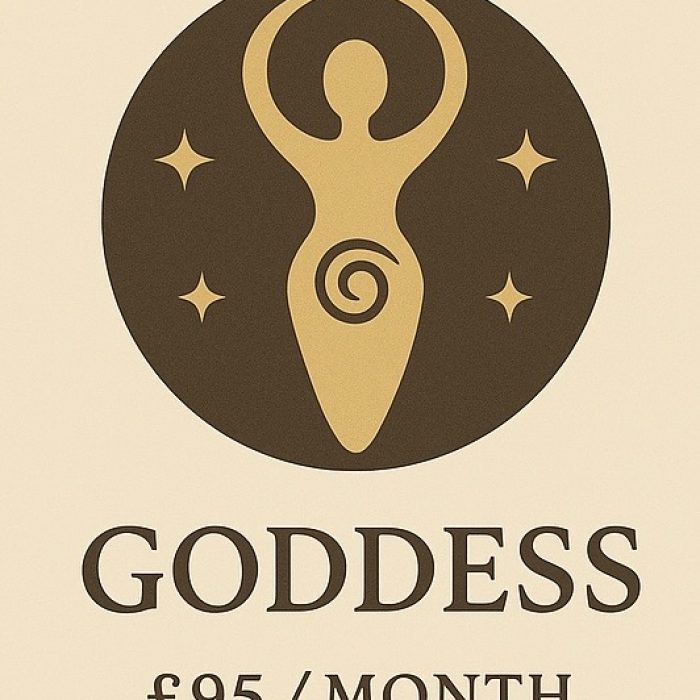 Relaxing goddess skincare subscription service for women, priced at £95/month, offering rejuvenating treatments and holistic wellness experiences to nurture inner and outer beauty.